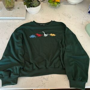 SHEIN dinosaur crew neck sweatshirt